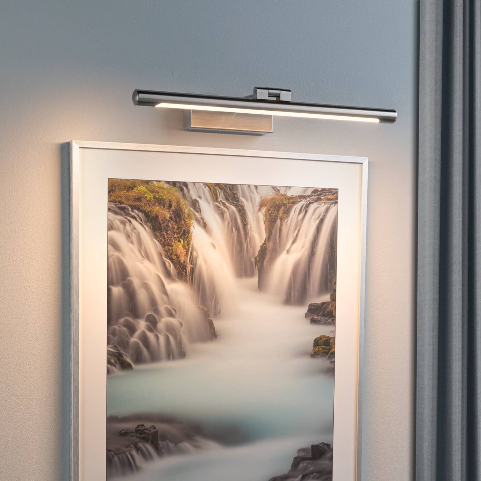 Paulmann mingo led-es képvilágító lámpa 41,5 cm alumínium, nyírfa.