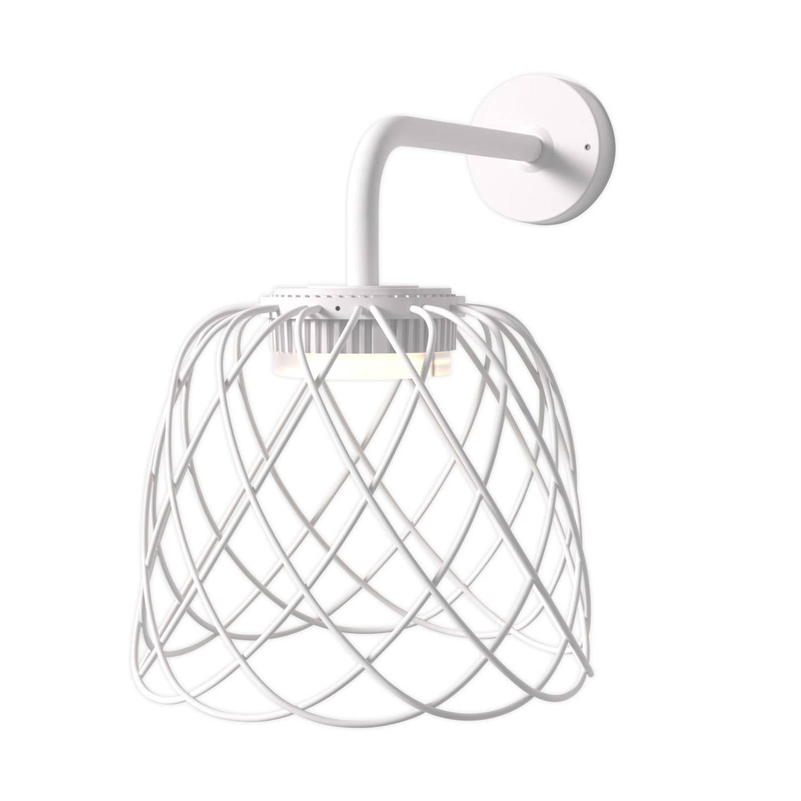 LED-vägglampa Nefer, IP44, sandvit