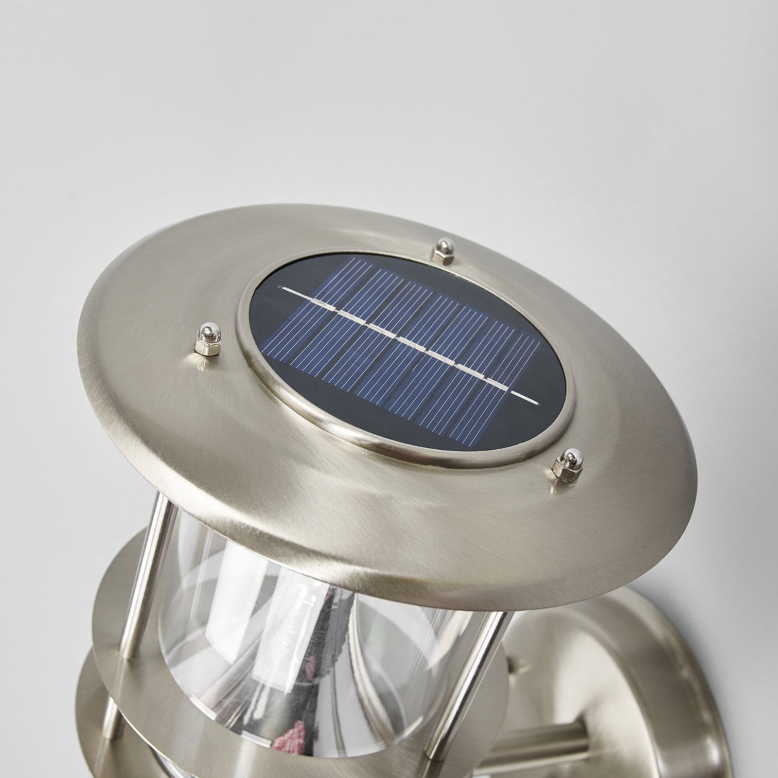 Sumaya LED Solarzelle  Wandleuchte Stainless Steel/Clear - Lindby