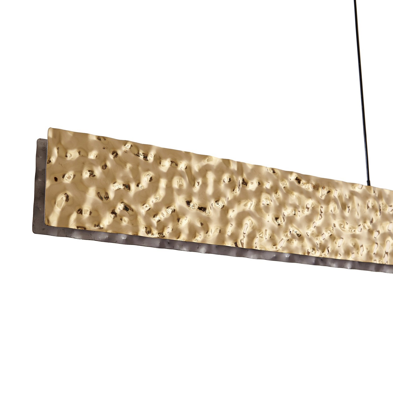 Lucande LED-Hängeleuchte Nivara, 117 cm, gold, Metall