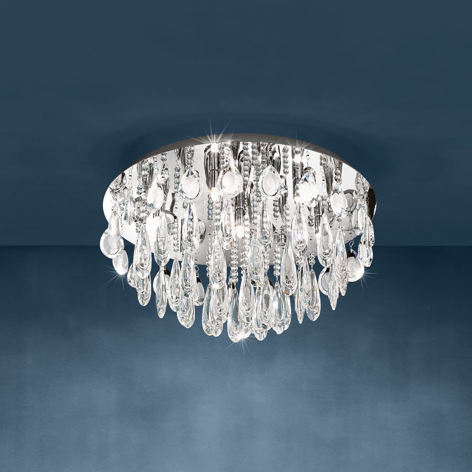 Plafonnier Calaonda, 58 x 31 cm, chrome - Stars of Light