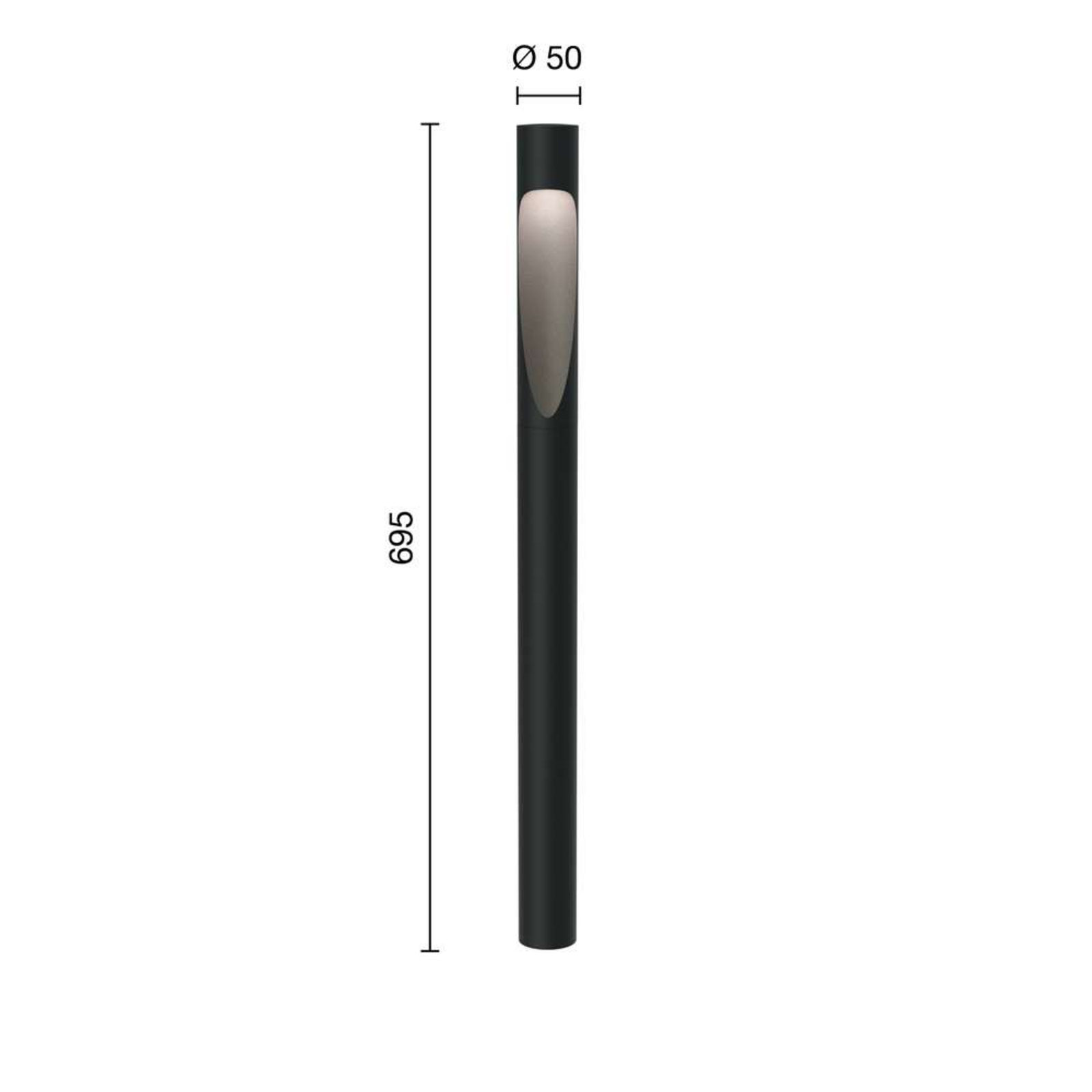 Flindt Garden LED Lampă de Grădină Long 2700K w/Spike + Connector Black - Louis 