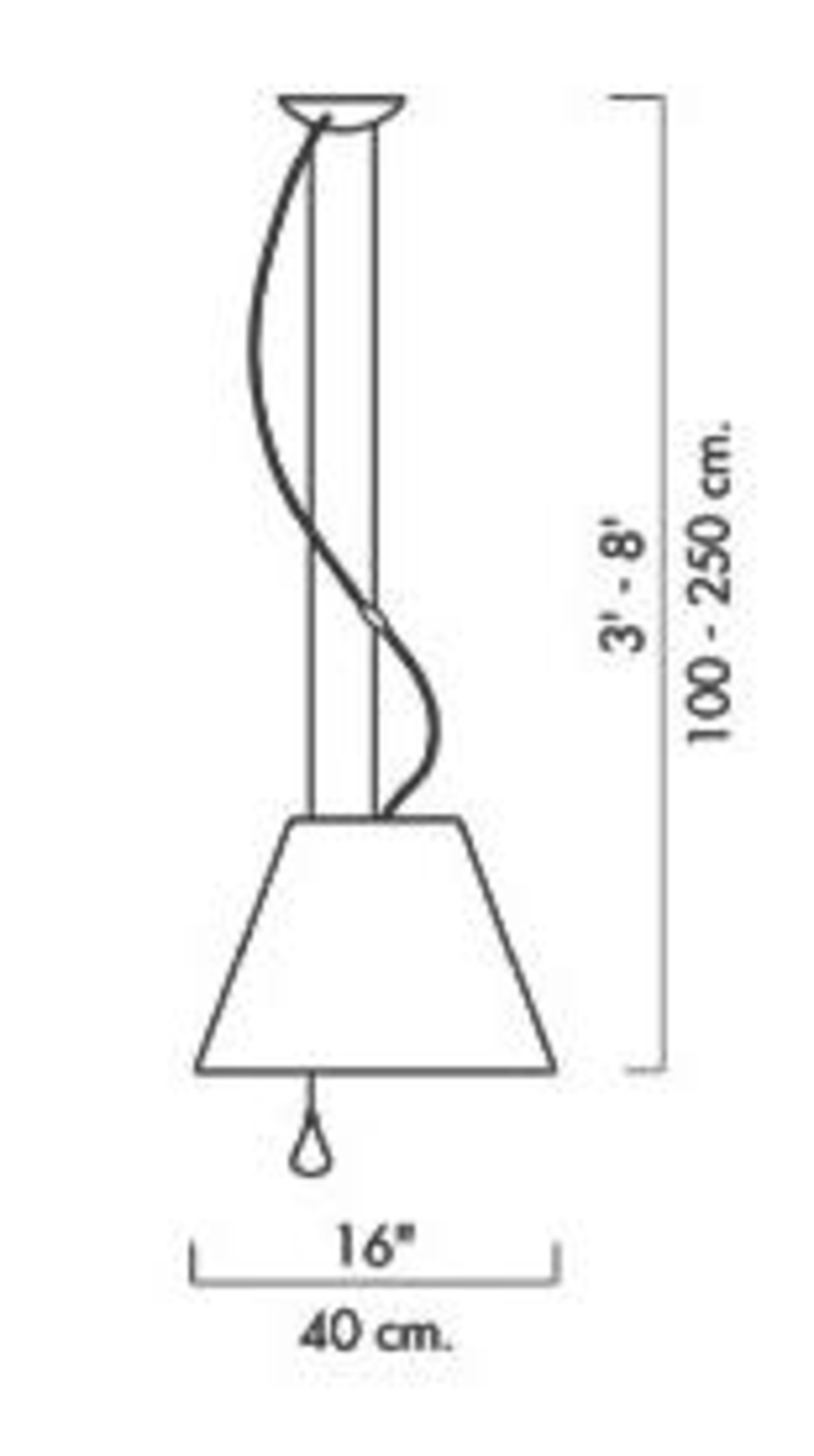 Costanza Lustră Pendul Up/Down Primary Red - Luceplan