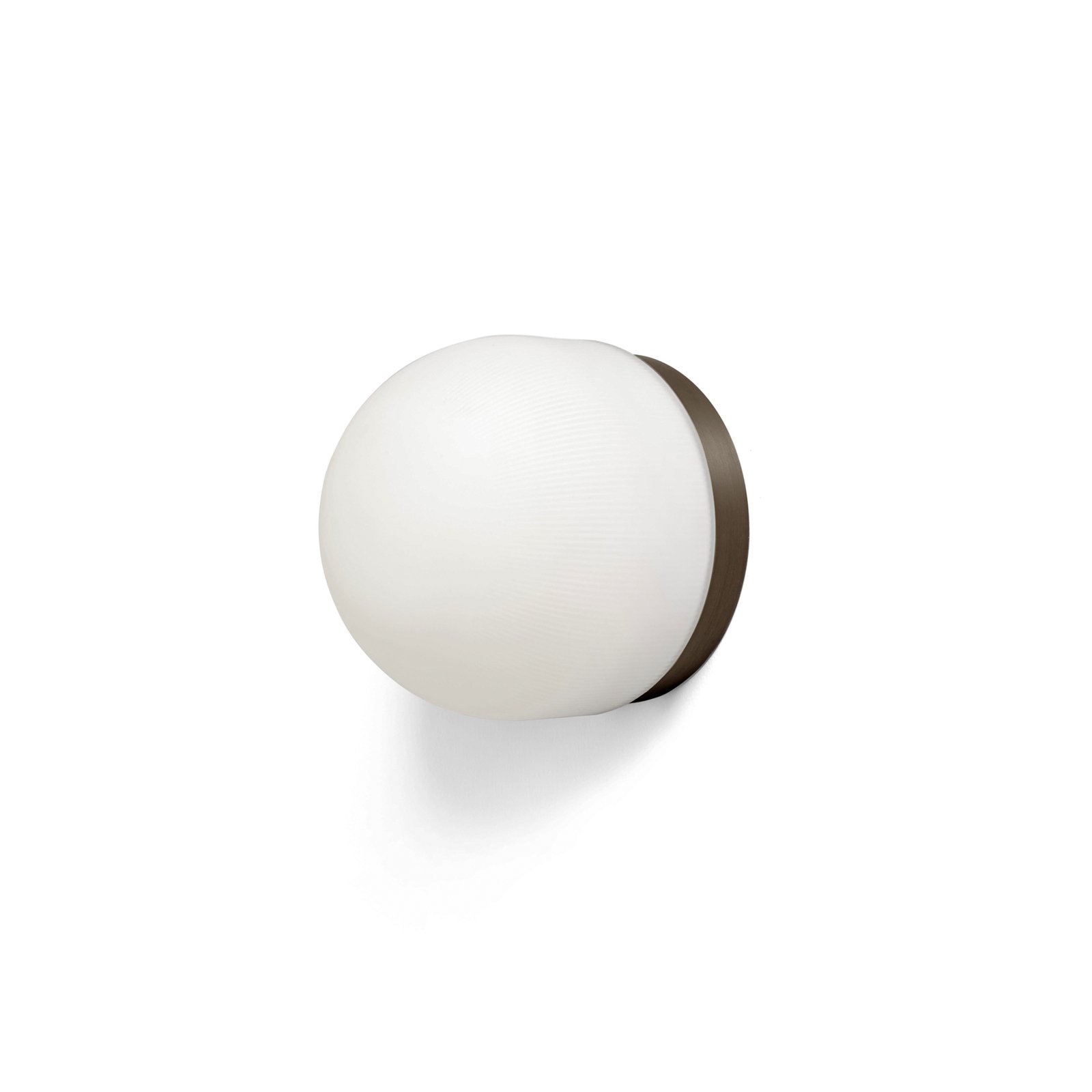 Domu wall light, Ø 15 cm, bronze/white, glass, GX53