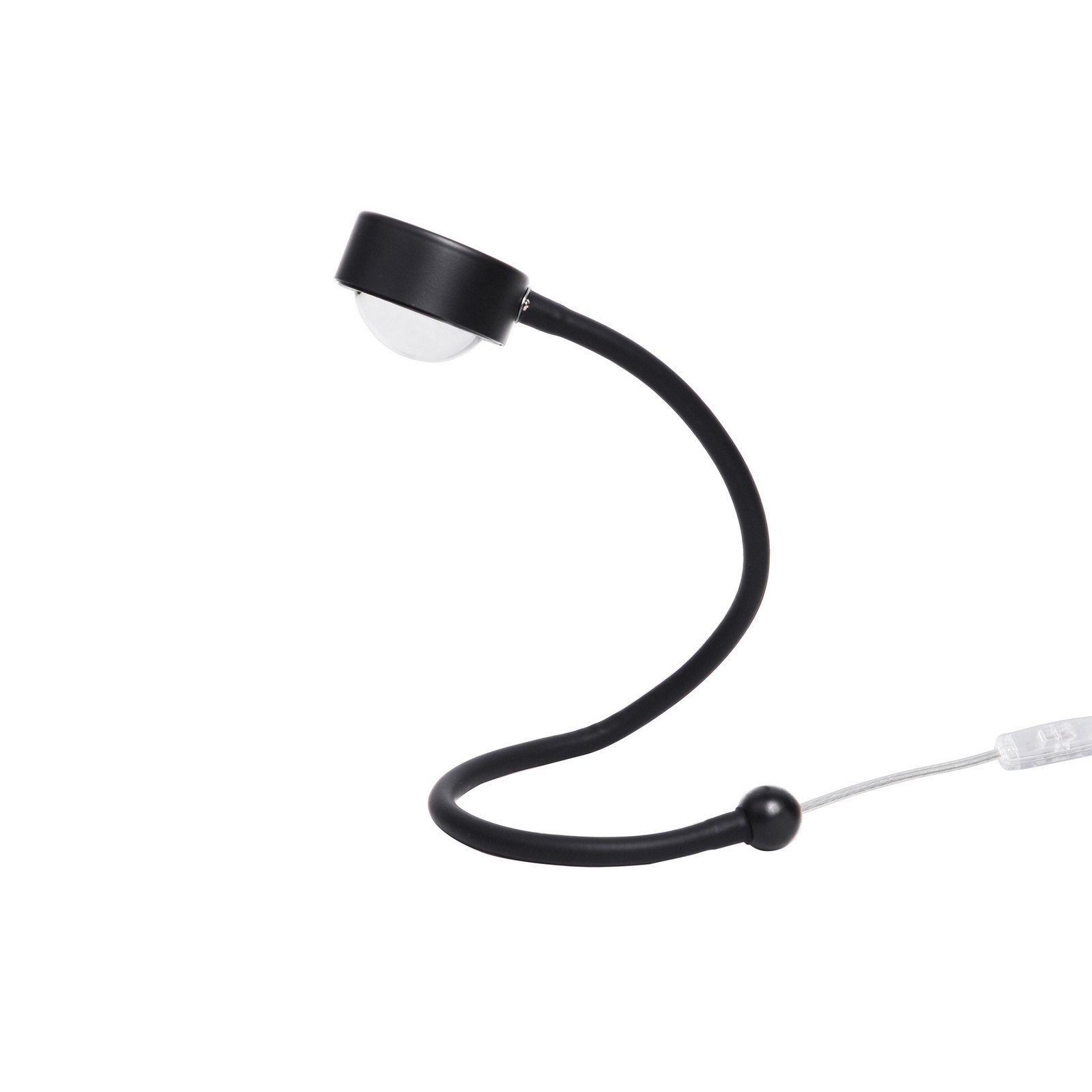 Lampă de masă LIGHTME Powerlens Snake negru braț flexibil