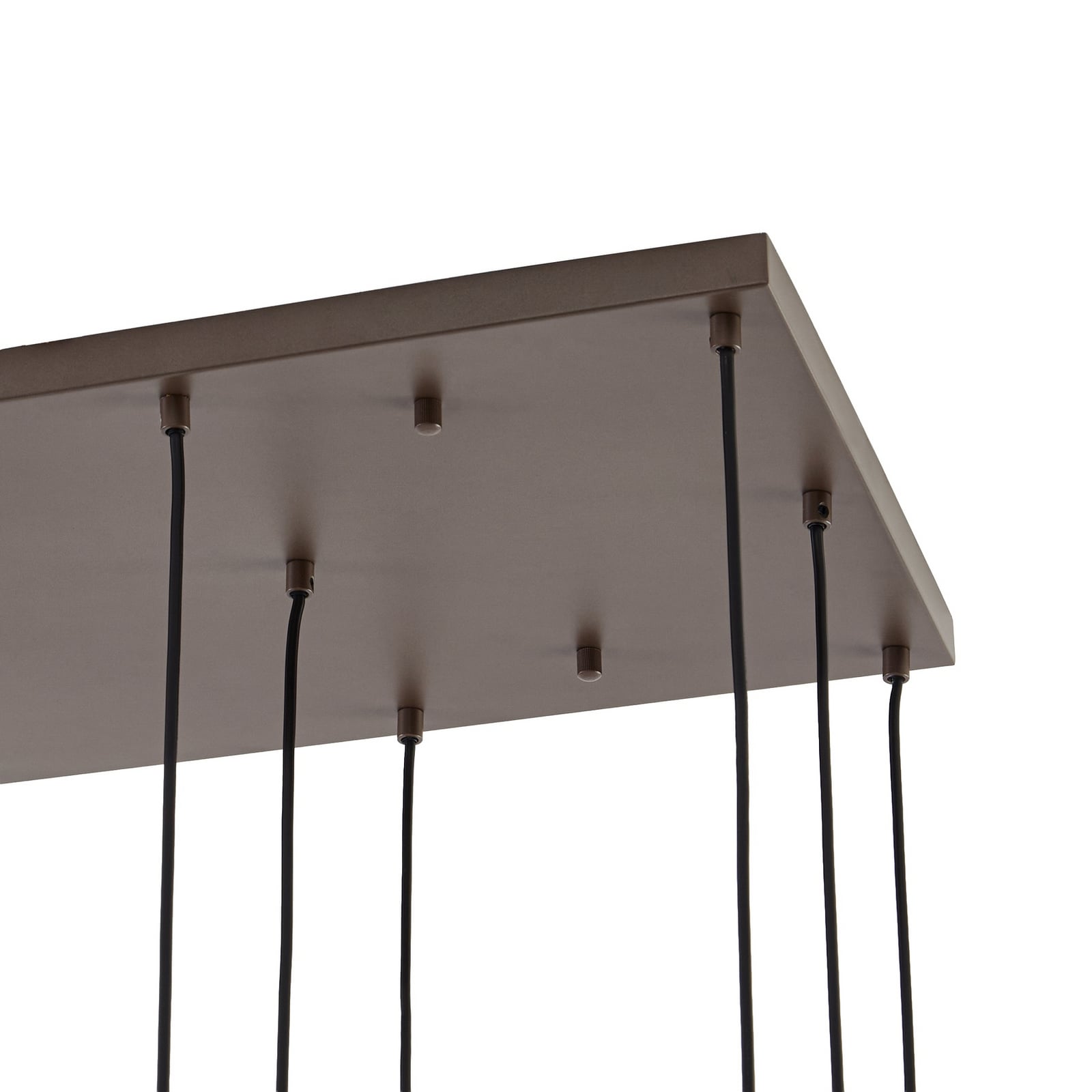 Lucande hængelampe Lumavia, 12 lyskilder, glas, brun/ravfarvet, G9
