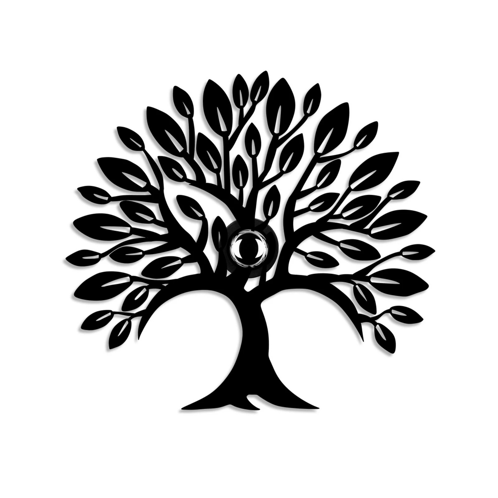 Стенна лампа Heart Tree V2, черна, метал, щепсел, превключвател