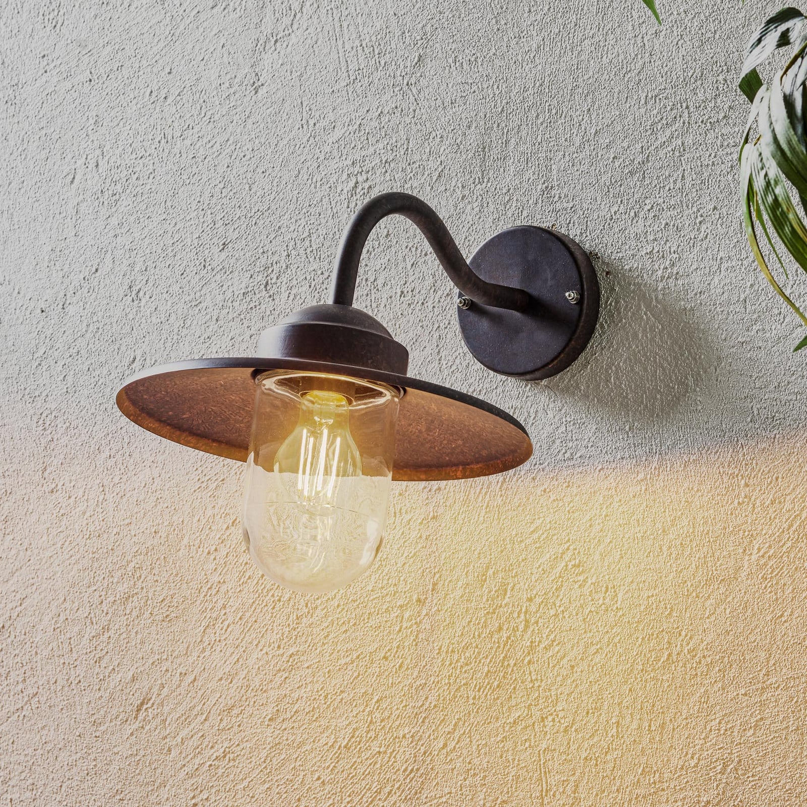 Luxembourg Utomhus V&auml;gglampa Rust Nordlux - Modern - Metall - Med en ljusk&auml;lla