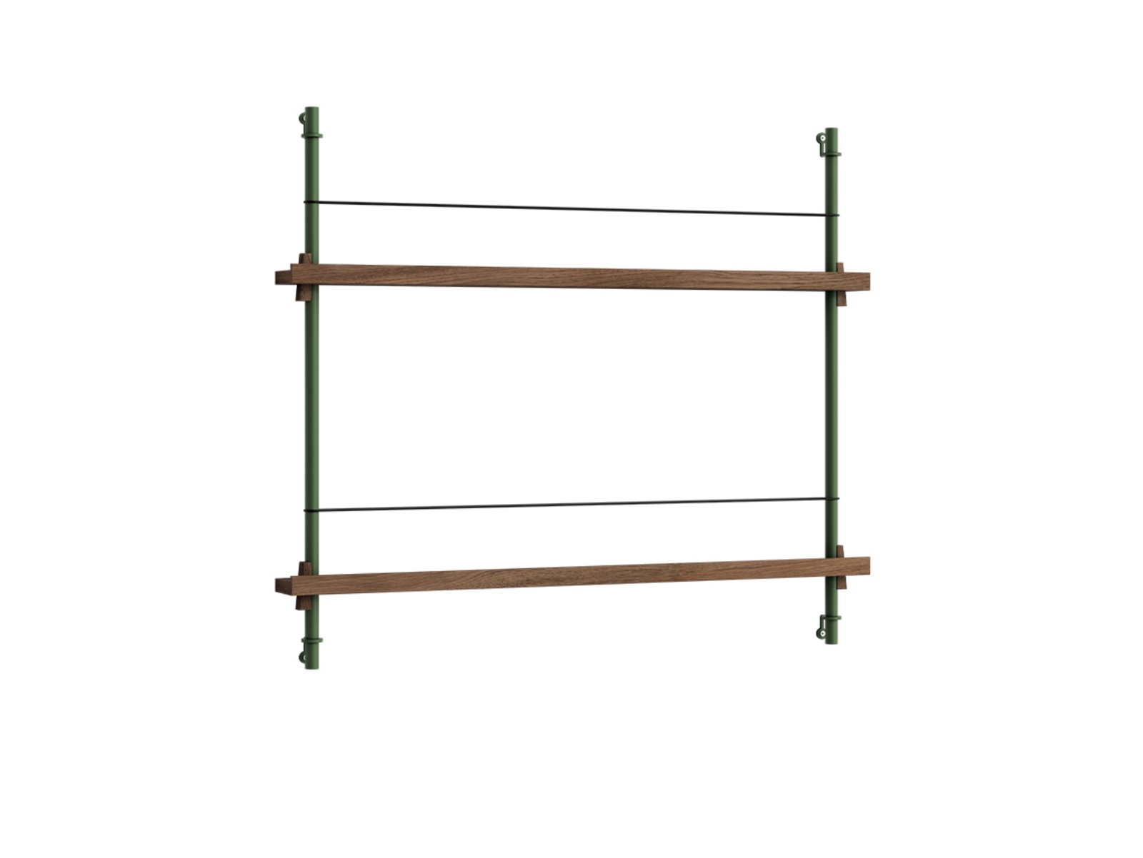 Magazine Shelving Smoked Oak/Pine Green - Moebe