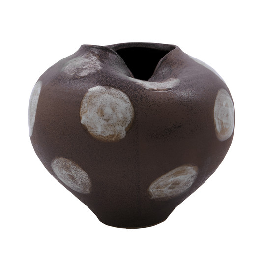 Vaso Expo marrone bianco pietra Ø 23 cm - House Doctor