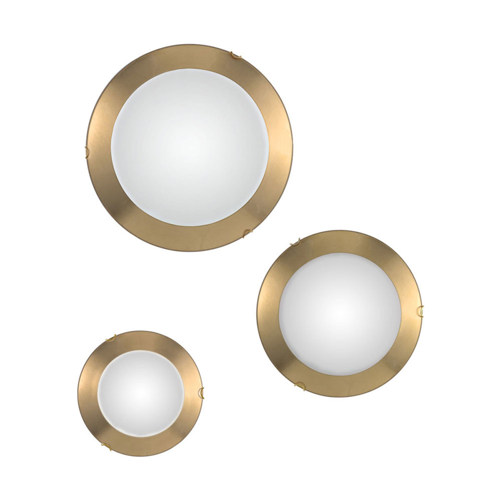 AUSTROLUX BY Kolarz Moon Leaf wall light, gold, Ø 50 cm, for Living / Dining Room, metal, glass, E27, 60 W, energy efficiency: A++