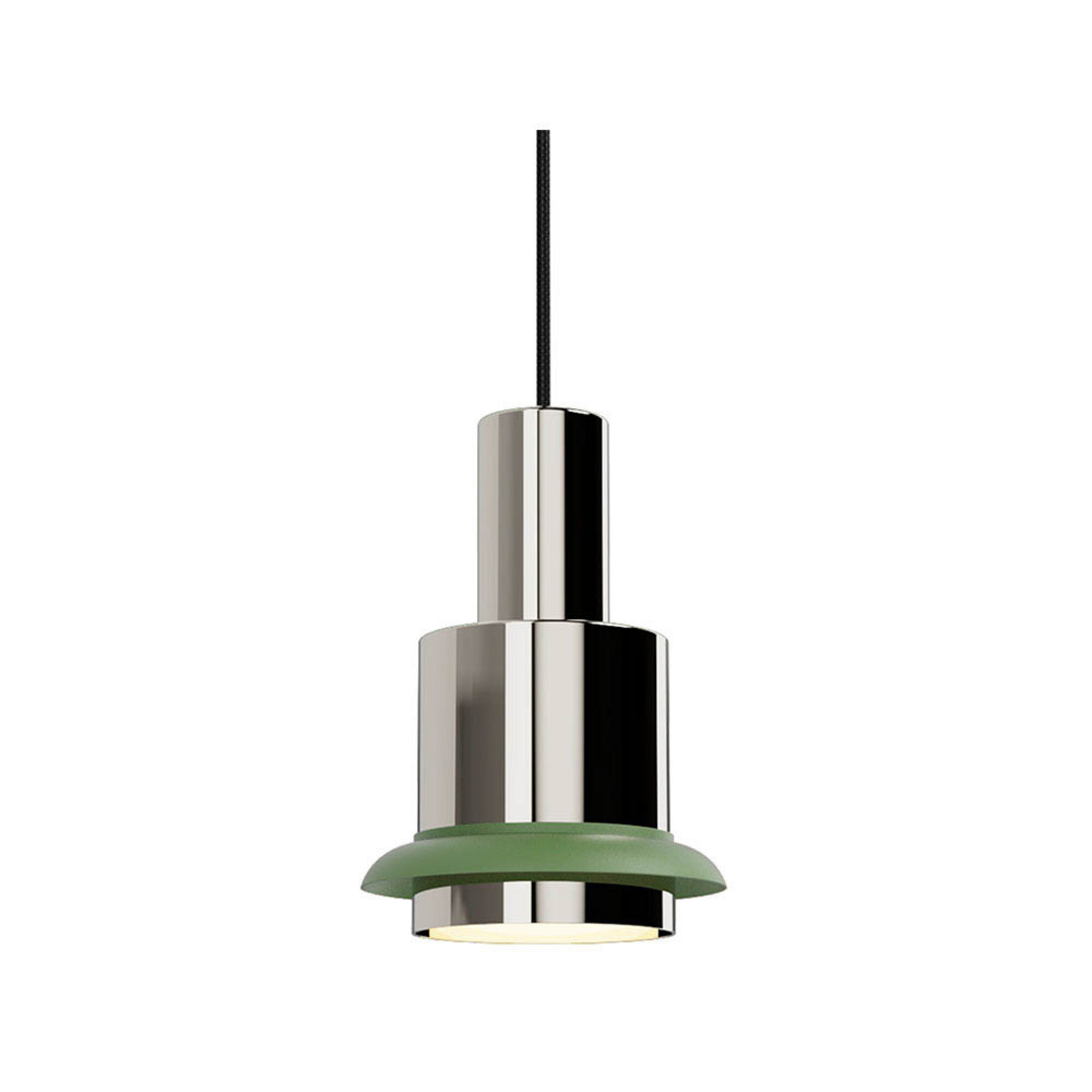 Chaumont Pendelleuchte Ø19xH28 Nickel/Green - DCW