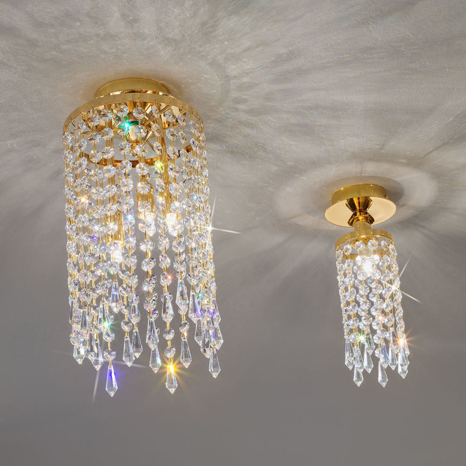 KOLARZ Charleston ceiling lamp crystal, Ø 10 cm