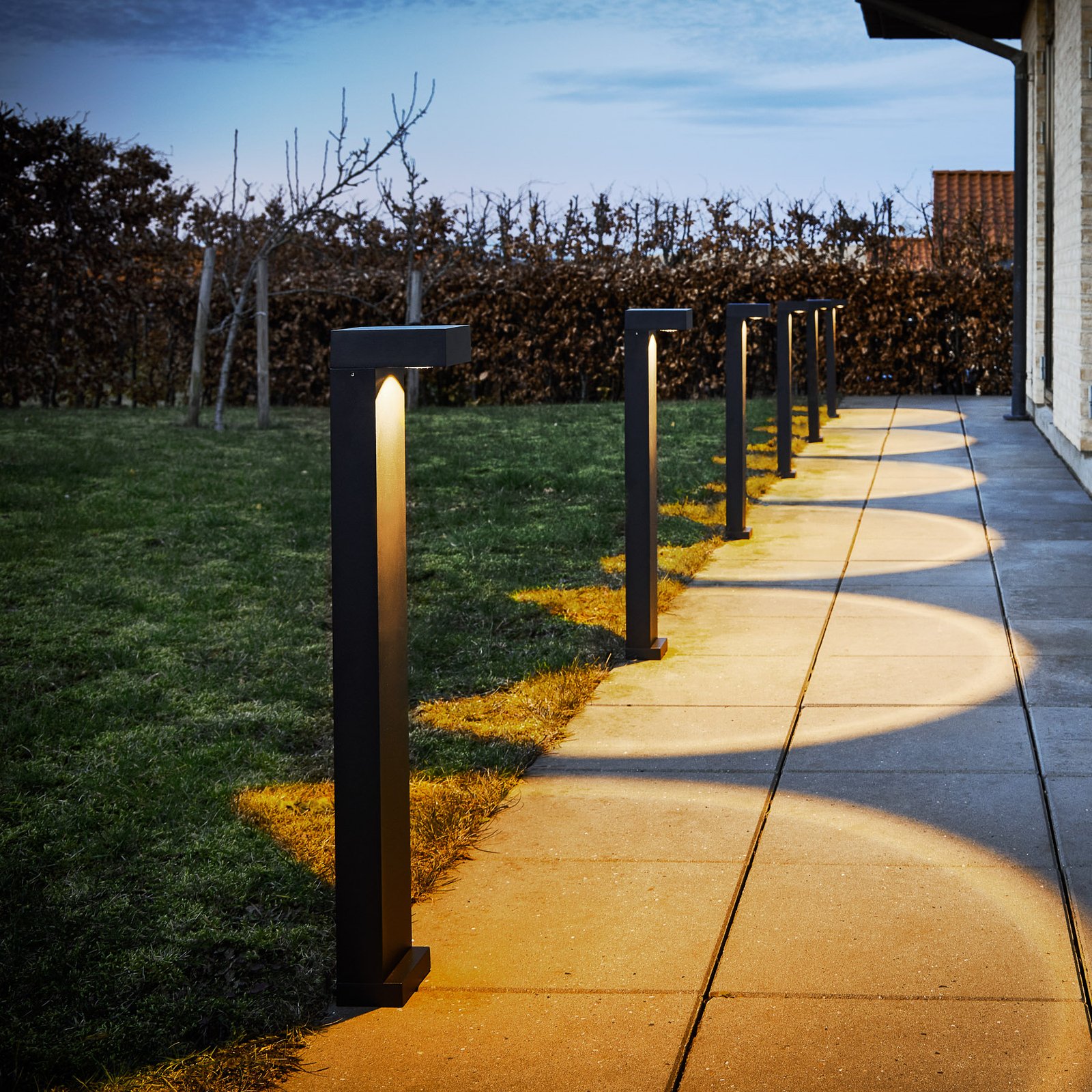 LOOM DESIGN LED tuinpadverlichting Arn, corten, hoogte 70 cm, aluminium