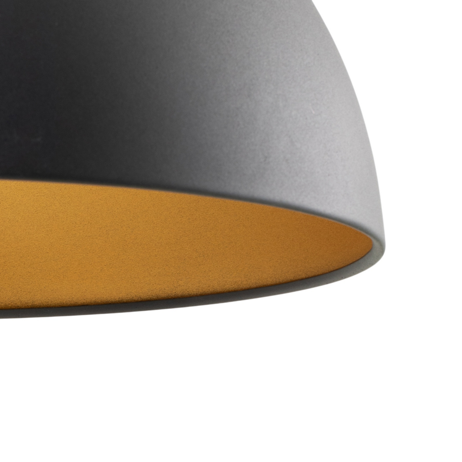 Lipeo pendant light, black/gold, Ø 50 cm, metal, E27
