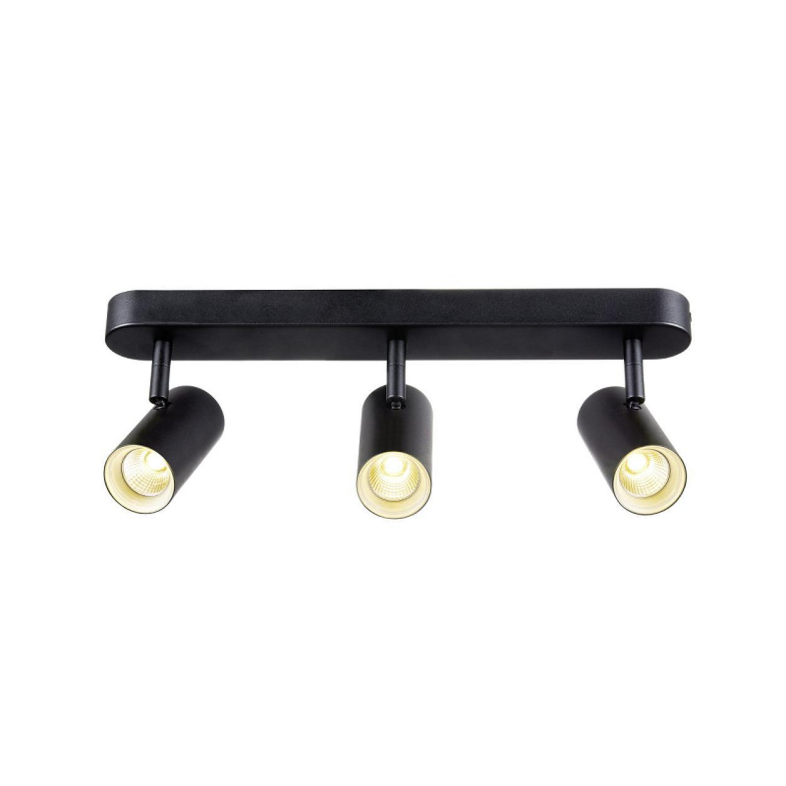 SLV LED plafondspot Noblo, 3.000 K, zwart, lengte 40 cm