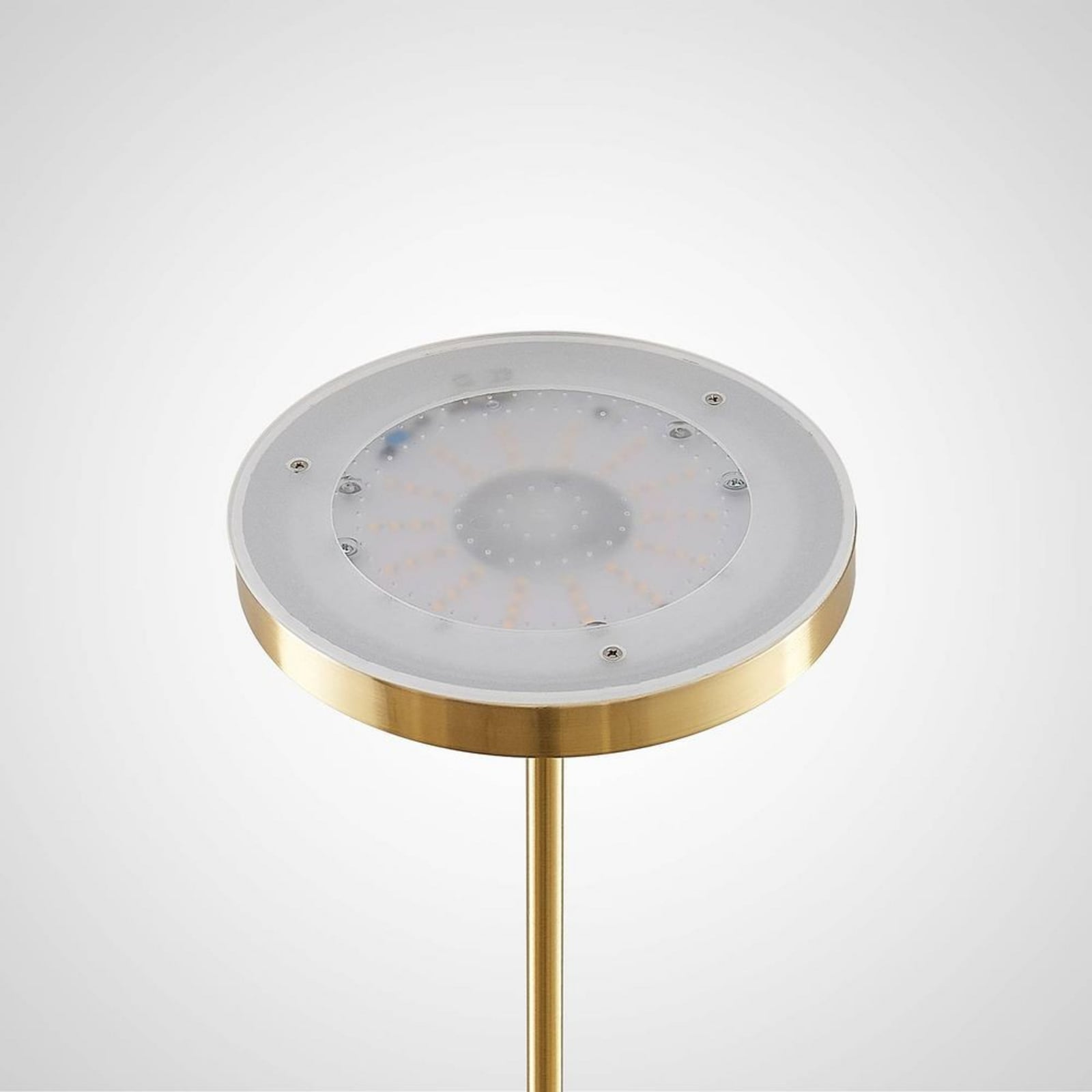 Seppa LED floor lamp Round Matt Brass - Lindby