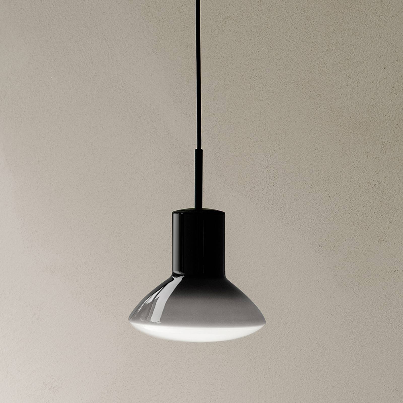 Lampa wisząca Grupa Onda, szara, Ø 17 cm, szkło, GU10