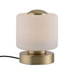 LED stolní lampa Bota, stmívatelná, mosaz matná