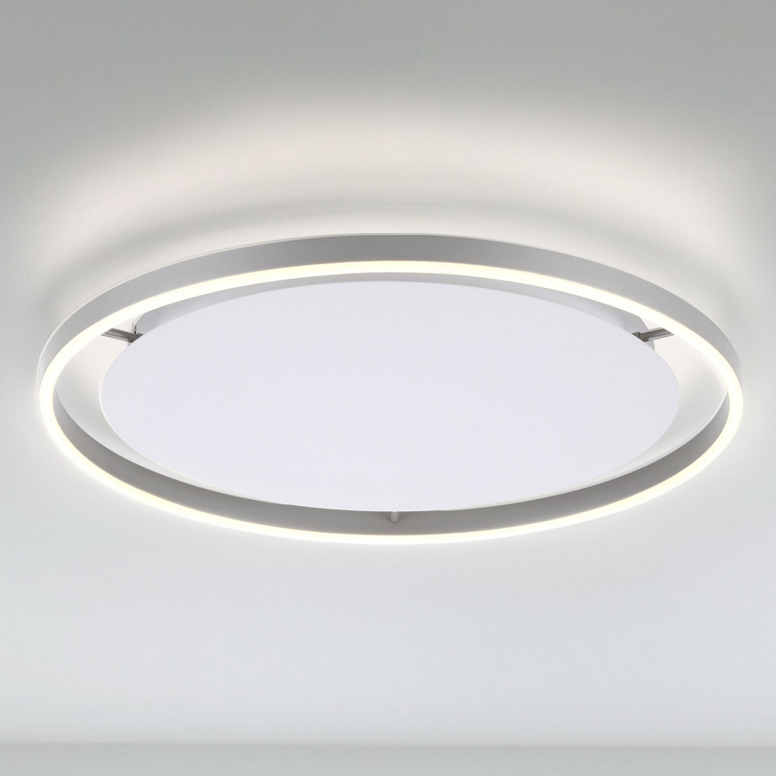 JUST LIGHT. Plafonieră LED Ritus Ø 585 cm aluminiu - Camera de zi / sufragerie - modern - aluminiu alb - Metal