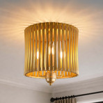 Plafón Split, color dorado, metal, E14