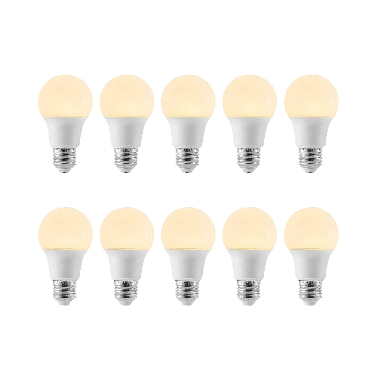 LED-Lampe E27 A60 8W 3.000K opal, 10er-Set