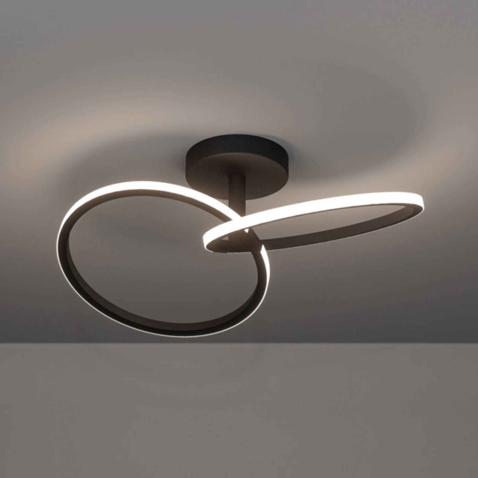 Lampa sufitowa LED EGLO CONGIUNTI, czarna, 47 x 28 cm, CCT