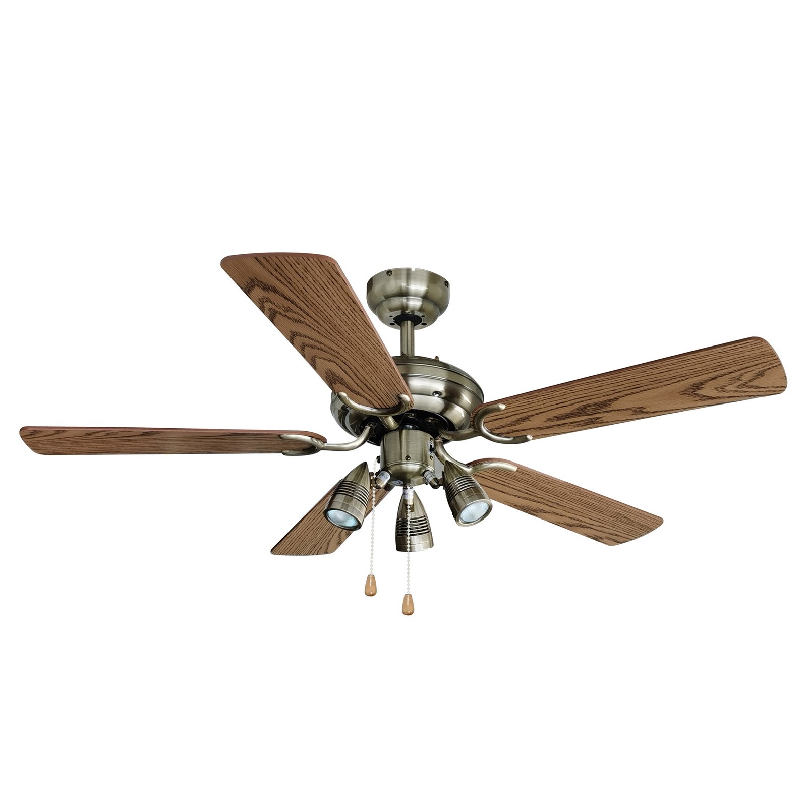 Lucande Deckenventilator mit Licht Anariki, leise, messing