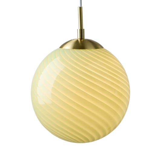 Suspension CANDY BALL, olive/laiton vieilli, Ø 25 cm - Halo Design