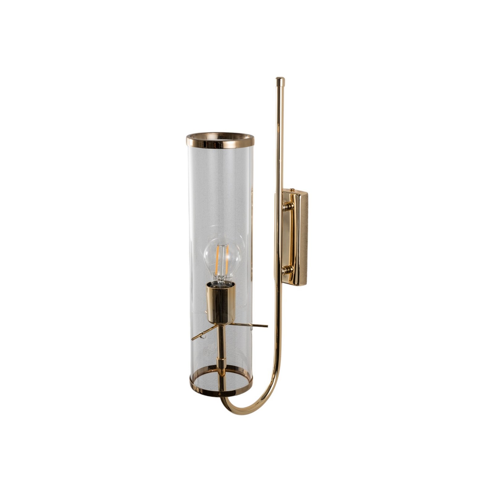 Leona wall light, gold-coloured, height 57 cm, metal, E27