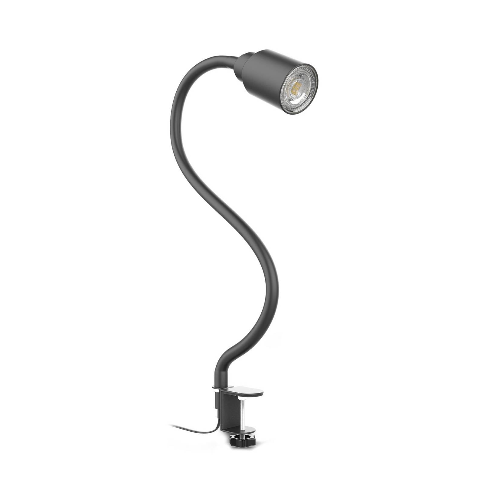 Bklicht - led Klemmleuchte Leselampe flexibel Tischlampe Schreibtisch flex schwarz 5W GU10 - 10