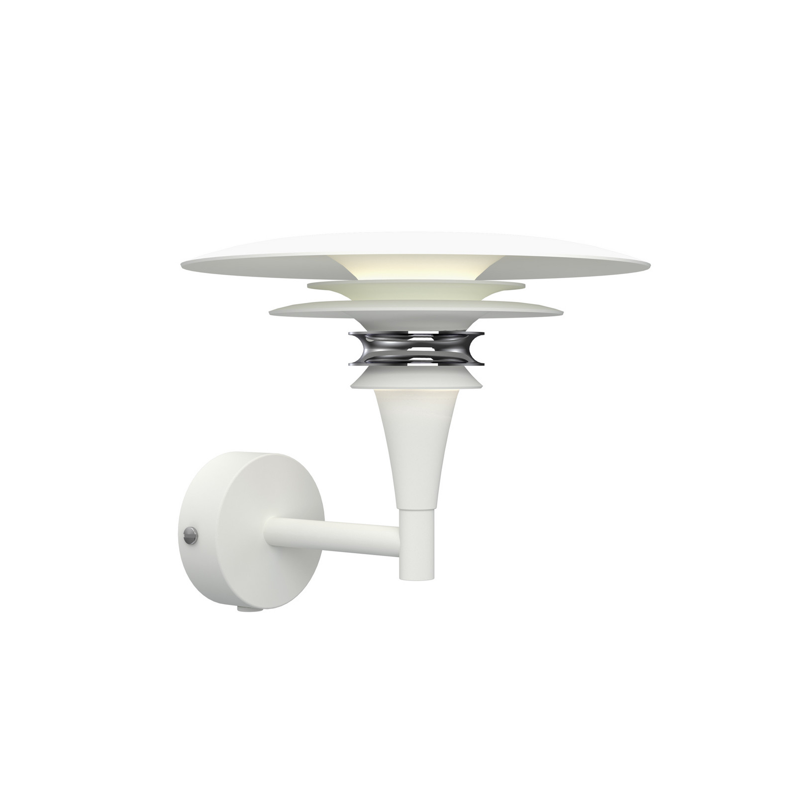 Diablo v&auml;gglampa, vit/krom, &Oslash; 20 cm metall, G9 Belid - Vardagsrum - Design - Med en ljusk&auml;lla