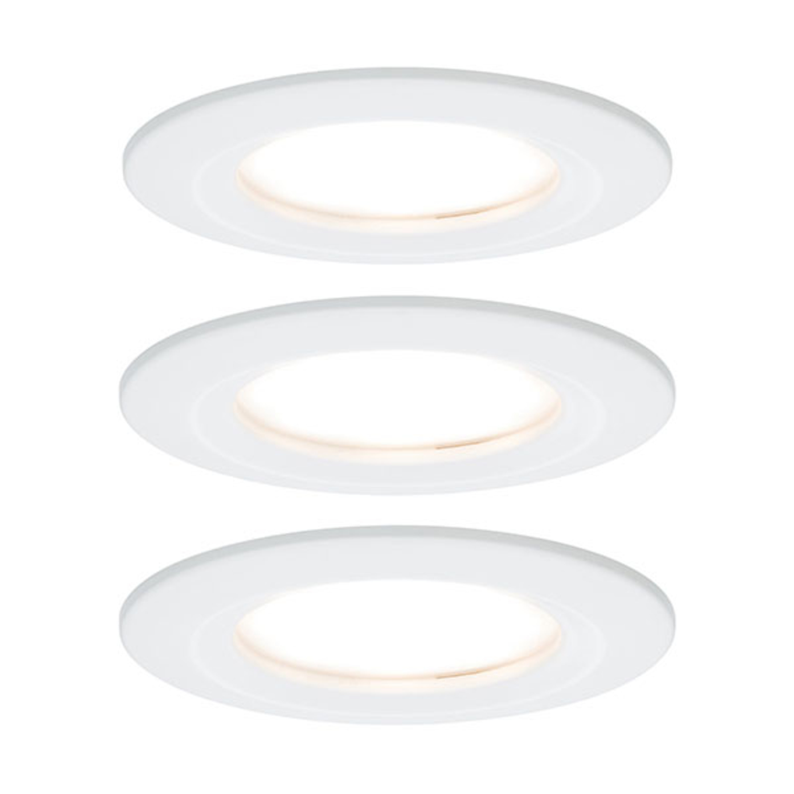 Paulmann Nova LED-downlight 3-er, rigid, hvit