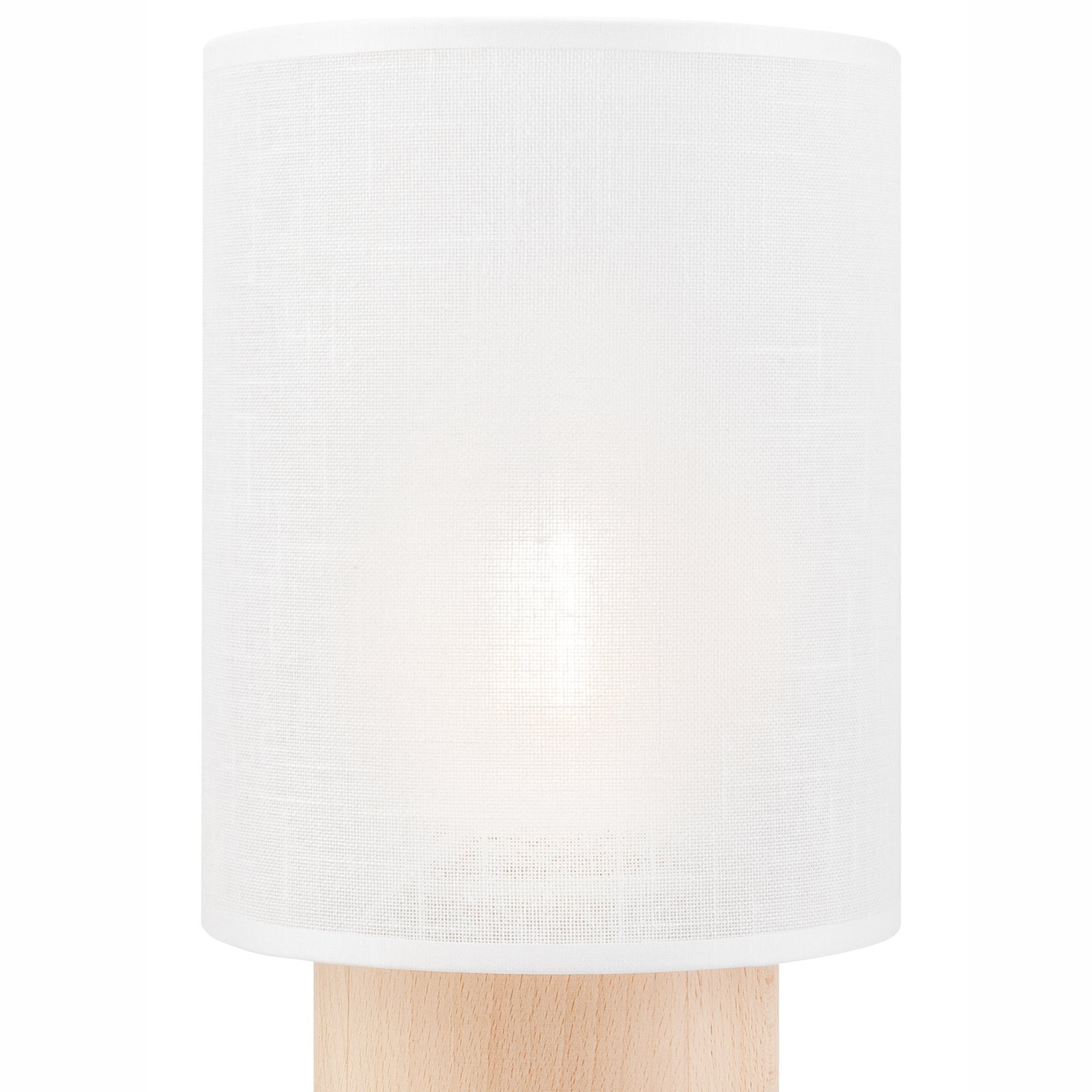 Envostar Asolita stolová lampa drevený podstavec tienidlo biela