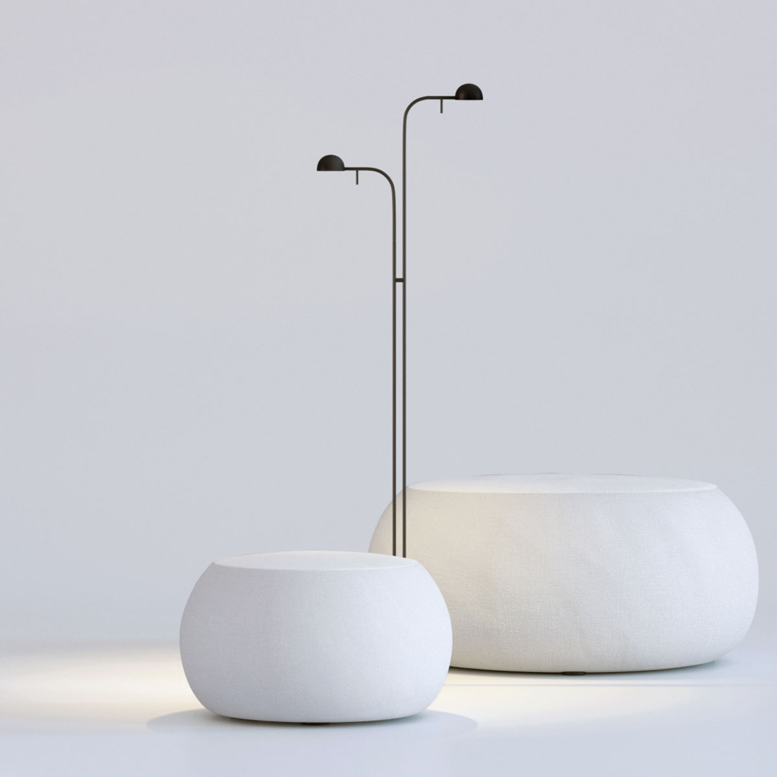 Vibia Pin 1665/1670 LED-Stehleuchte, zweiflammig