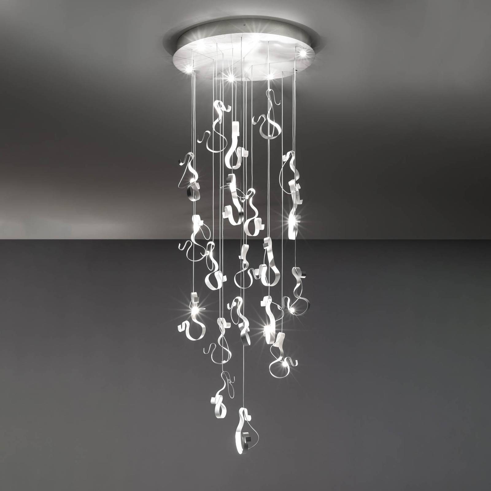Image of Knikerboker Curve suspension LED 20 lampes blanche 