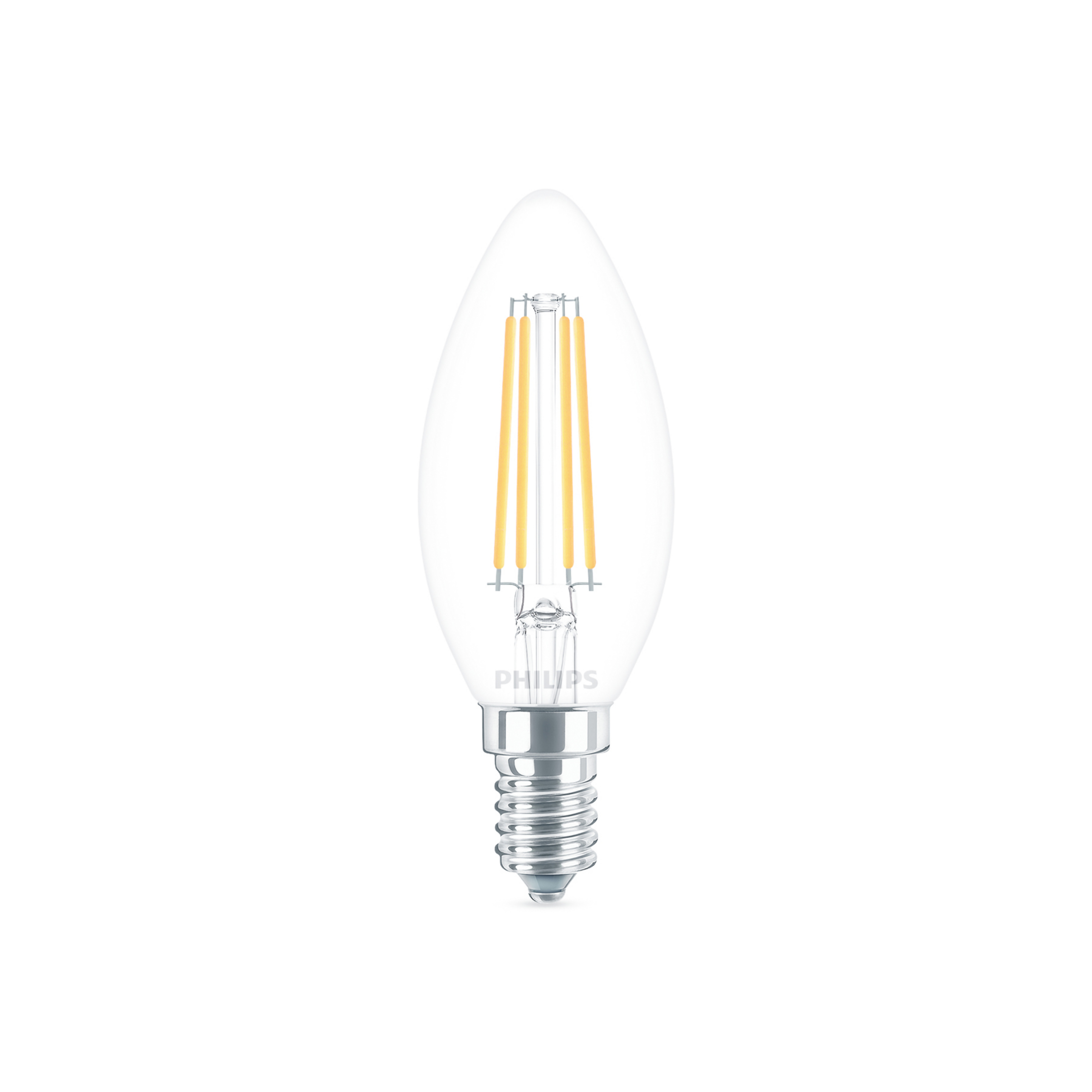 Κλασικός λαμπτήρας LED Philips E14 B35 6.5W διαυγής 4.000K