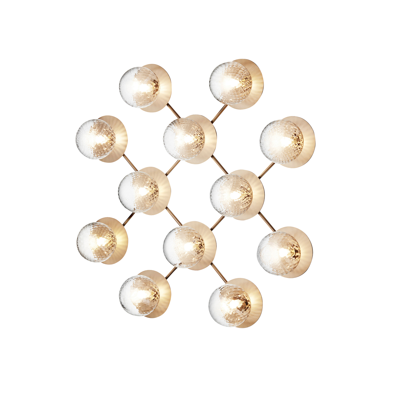 Liila 12 Aplică de Perete/Plafonieră Nordic Gold/Optic Clear - Nuura