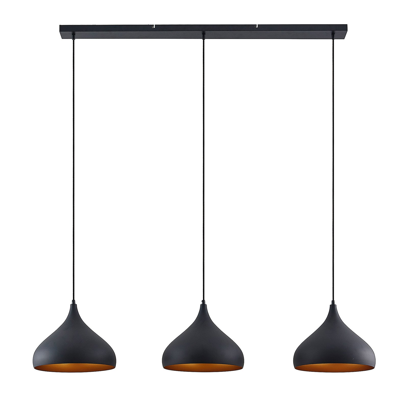 Elamira Pendant Black/Gold - Lindby