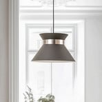 Hanglamp Avery met metalen kap antraciet/nikkel