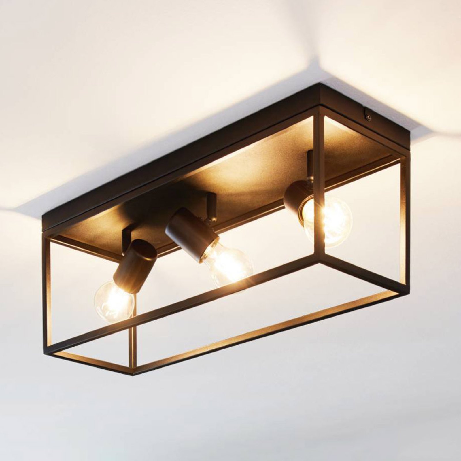 Silentina ceiling light three-bulb, 54 x 18 cm