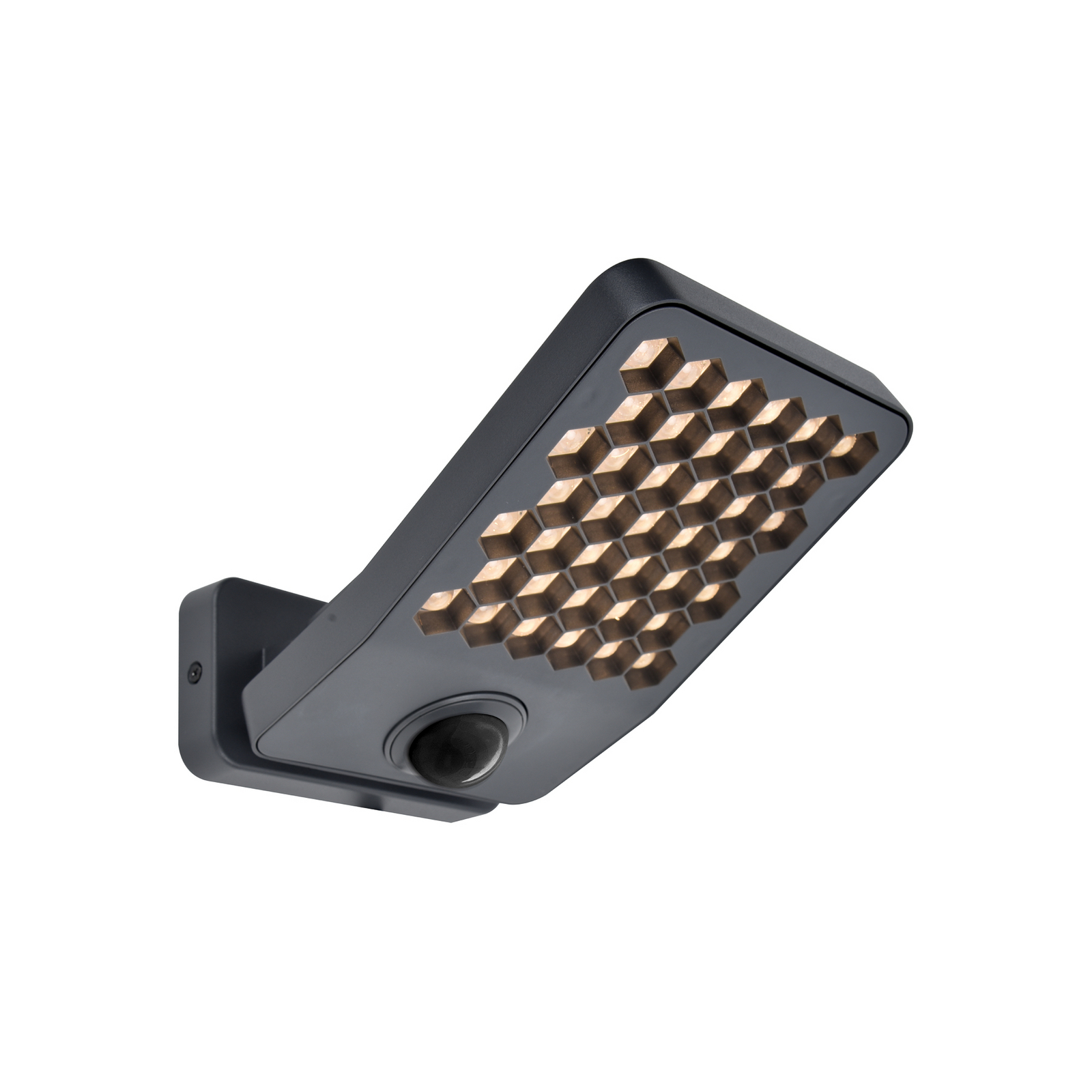 LED-Sensor-Außenwandlampe ATLANTIS, dunkelgrau, 22 cm, IP54