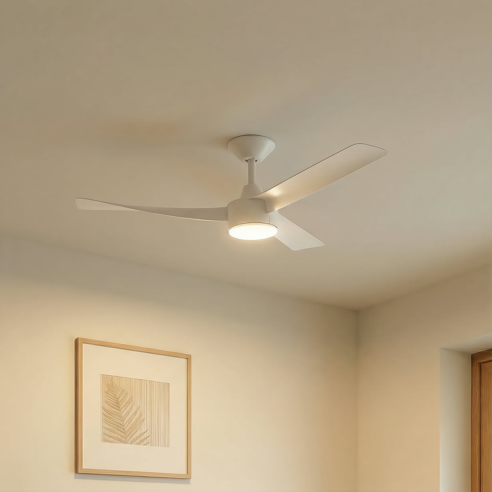 Airona LED-Deckenventilator weiß dimmbar DC leise - Lucande