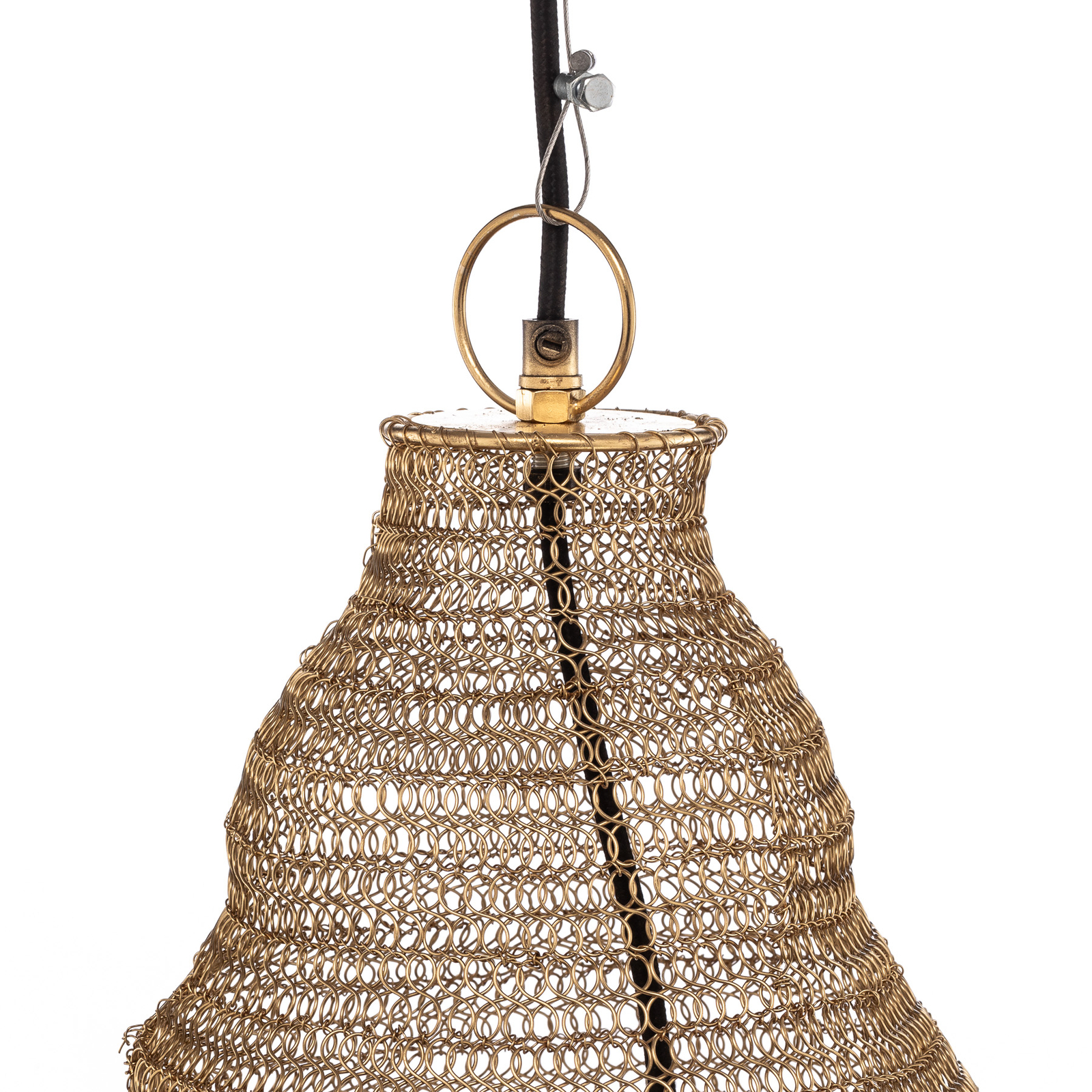 Hanglamp Lindby Eldric, goud, ijzer, Ø 50 cm