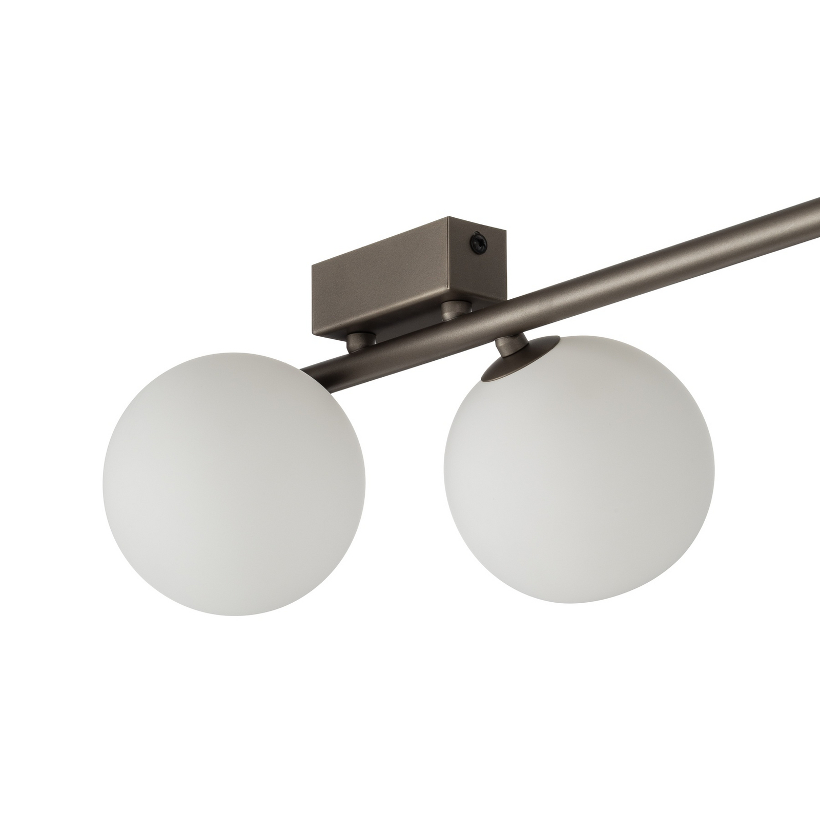 Plafondlamp Imelo, bruin, 6-lamps, glas, lengte 200 cm Plafondlamp Imelo, bruin, 6-lamps, glas, lengte 200 cm