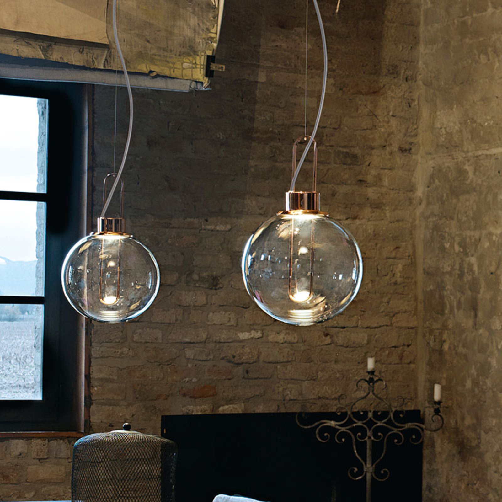 Modo Luce Orb LED hanglamp, koper, Ø 25 cm