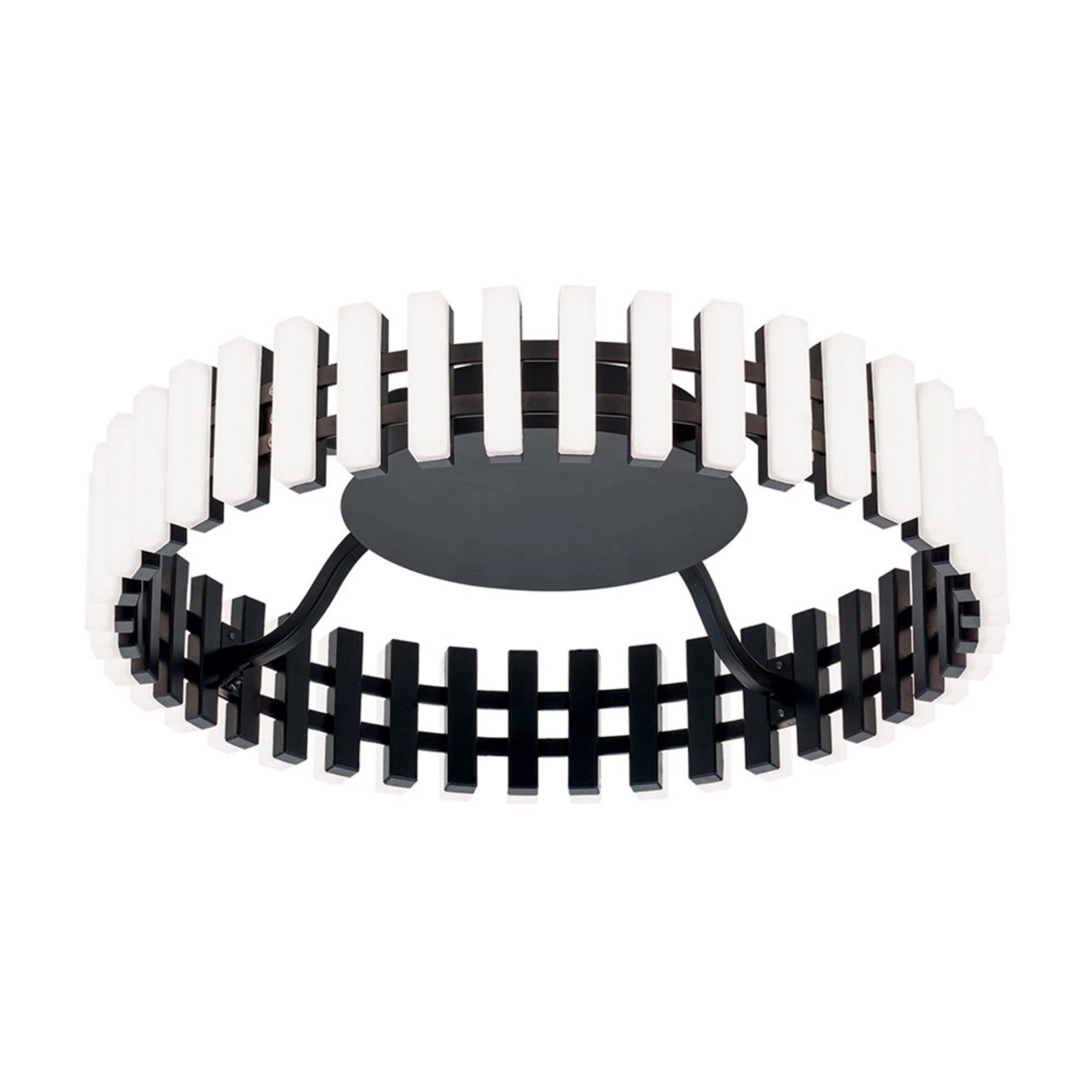 Stropné svietidlo Mansion LED, čierno-biele Ø 43 cm