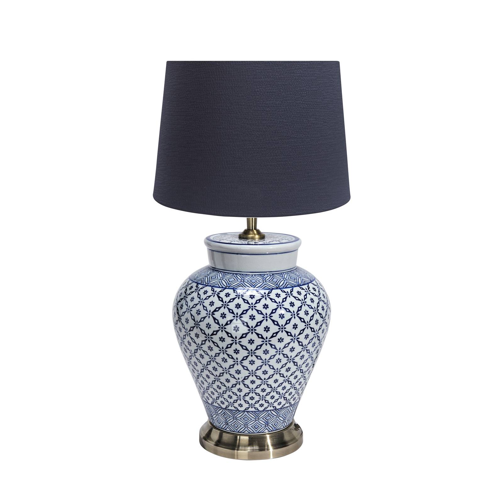 PR Home Fang Hong bordlampe, tekstilskærm blå