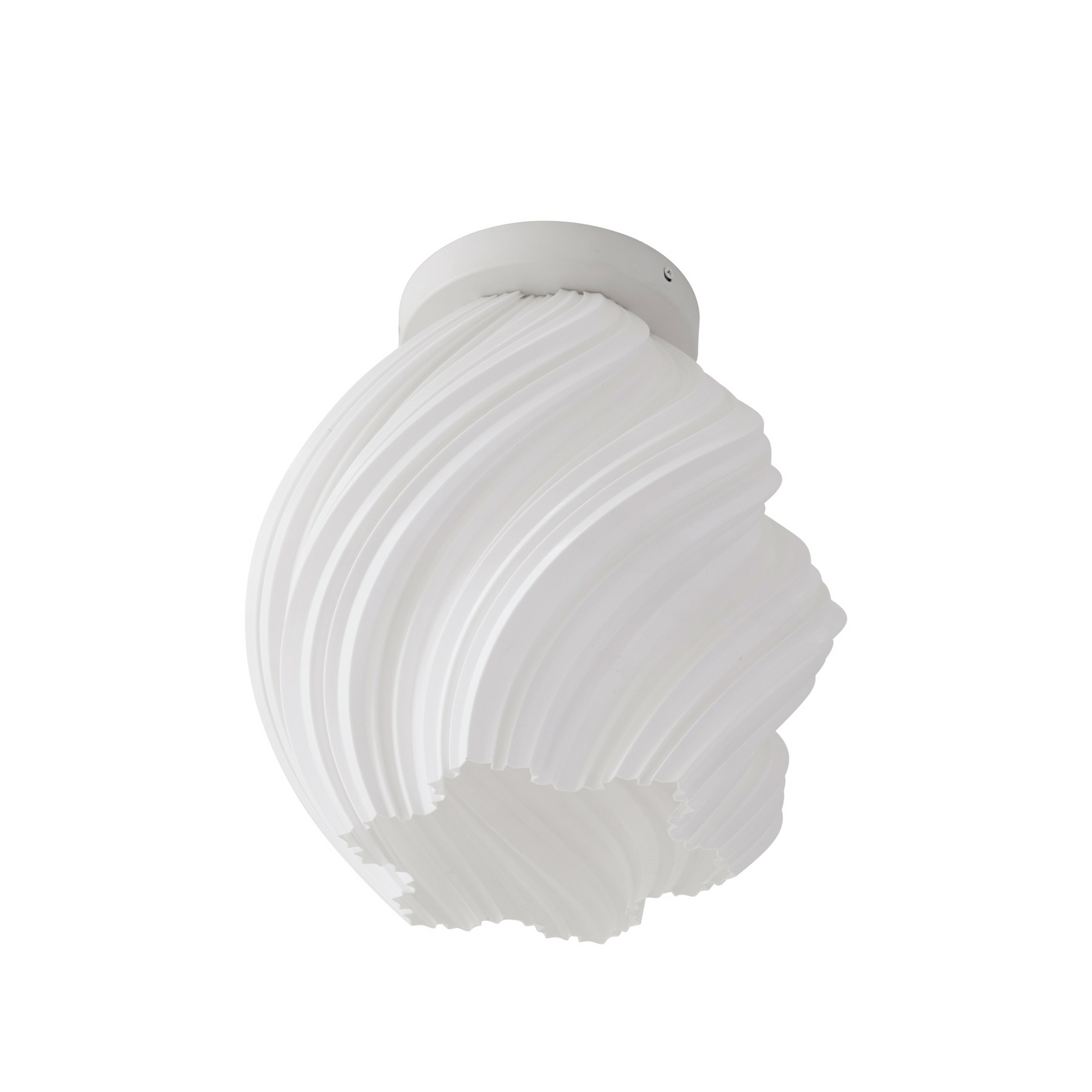 Lindby plafondlamp Nuvia, hoogte 32 cm, wit, gedraaid