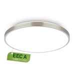 LED-taklampa Kaida, matt nickel, Ø 38 cm, energiklass A, 4 000 K